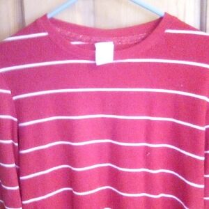 Stars Above Red and White Striped Long Sleeve Tee